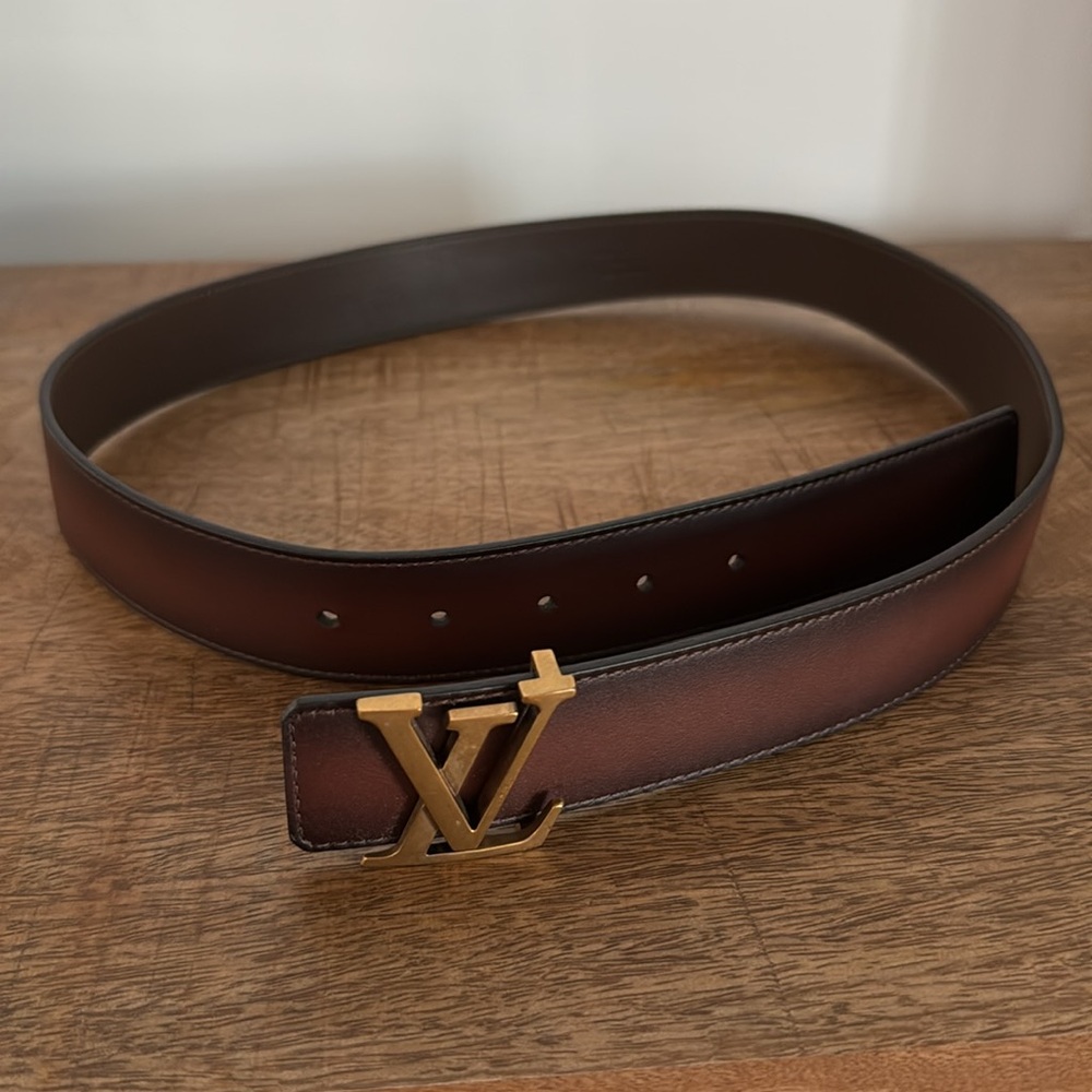 Louis Vuitton Brown Leather Belt - never worn in excellent condition